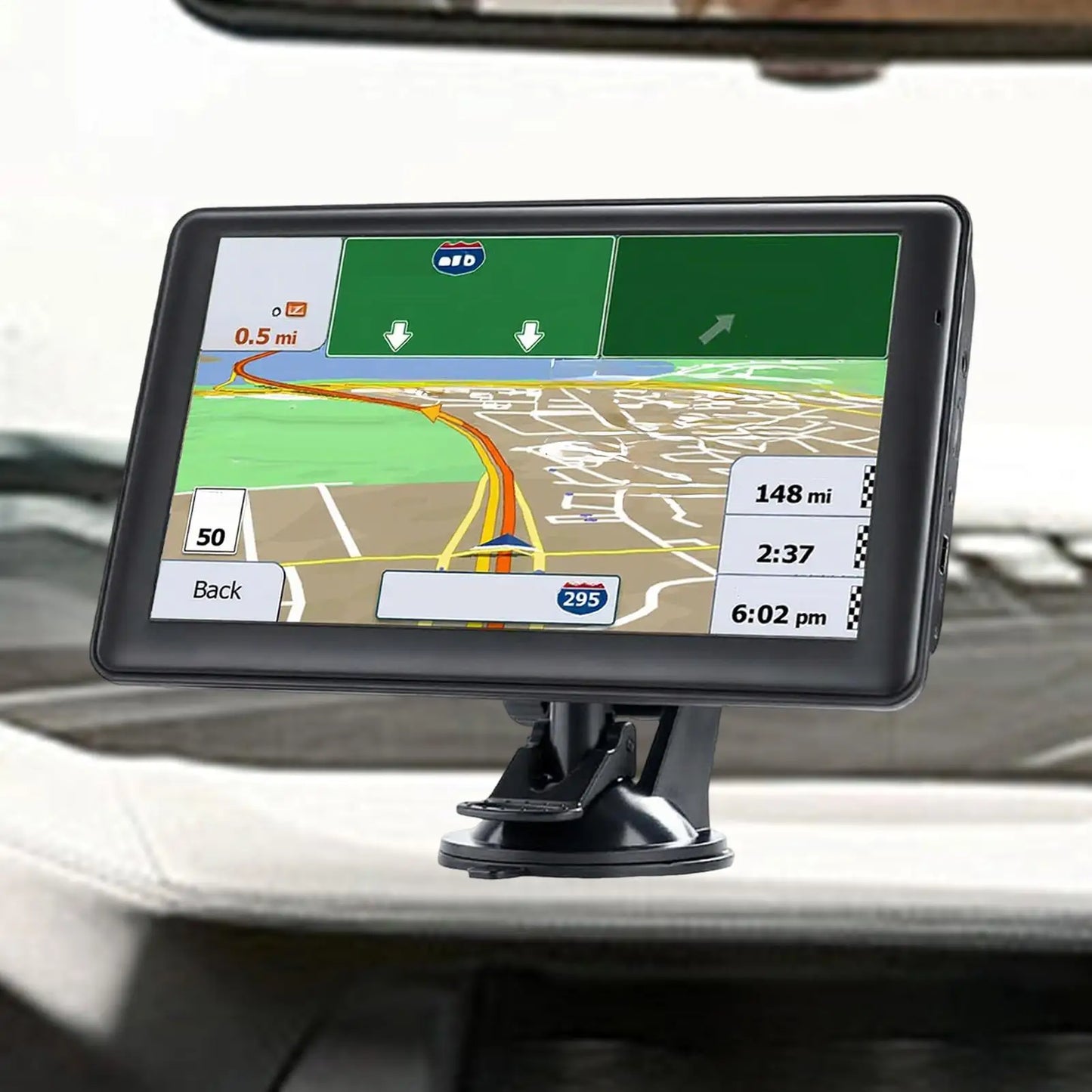 Car GPS Navigation System 7-Inch GPS Navigator Touchscreen Smart Maps Display Portable Device For Long Trip RV Trucks Women Men
