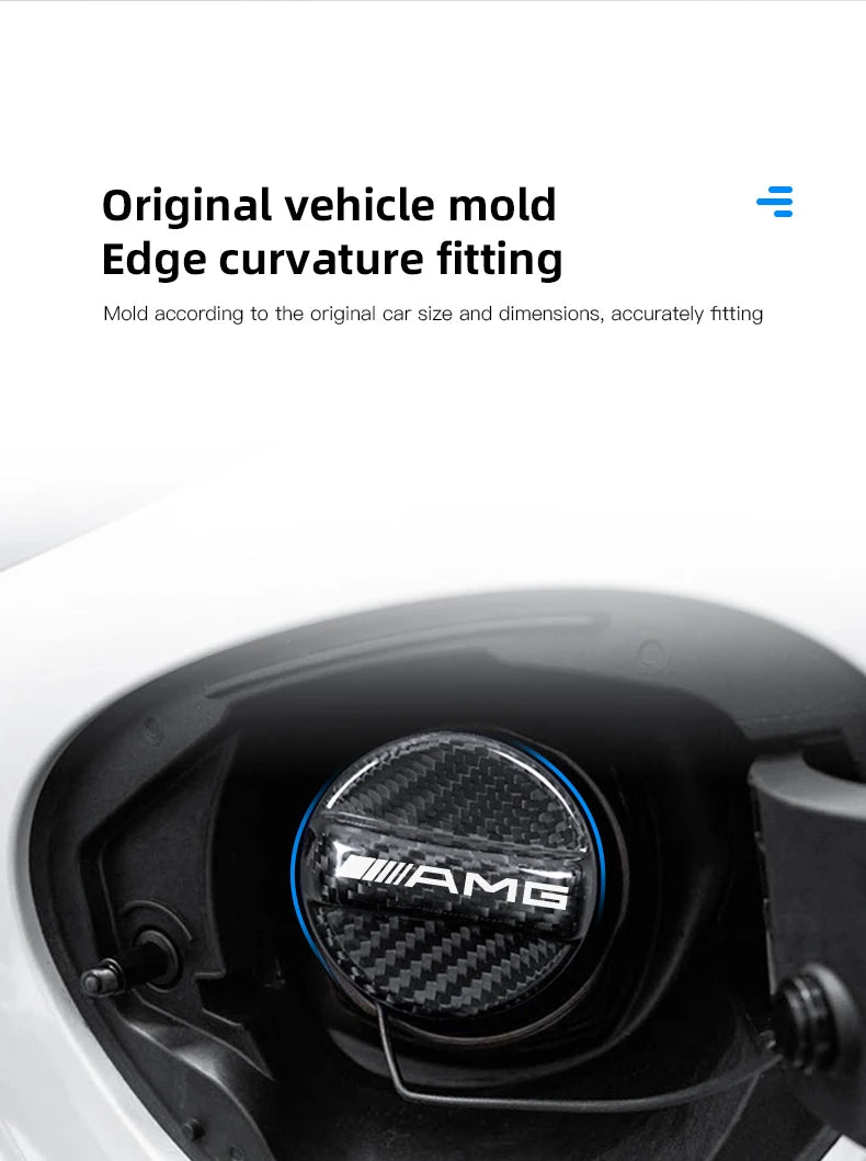 Car Fuel Tank Cap Cover Frosted Aluminum Alloy Lid Auto Accessories For Mercedes Benz AMG A B C E G C260 E300L A200L GLC300 CLA