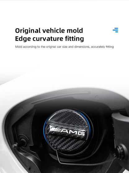 Car Fuel Tank Cap Cover Frosted Aluminum Alloy Lid Auto Accessories For Mercedes Benz AMG A B C E G C260 E300L A200L GLC300 CLA
