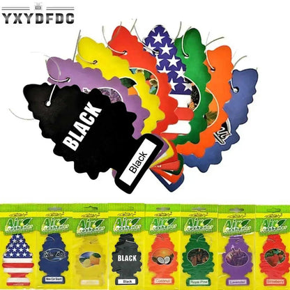 3-80pcs Christmas Tree Car Air Freshener Natural Aromatherapy Tea Paper Hanging Perfume Vanilla Auto Parts Interior