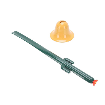 Long Handle Shoe Horn Ergonomic Plant Shaped PP Shoe Helper Stick with Base for Home Use Shoe Helper Stick