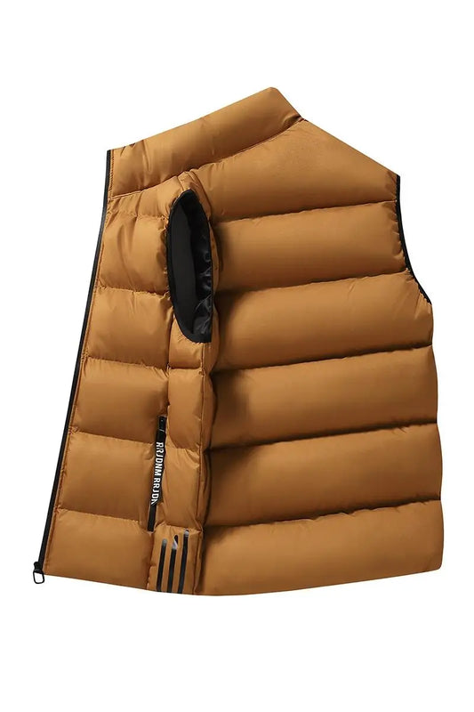 Soft Padded Waistcoat Men Lightweight Waistcoat Stylish Men's Winter Vest Warm Windproof Sleeveless Outerwear with for Outdoor