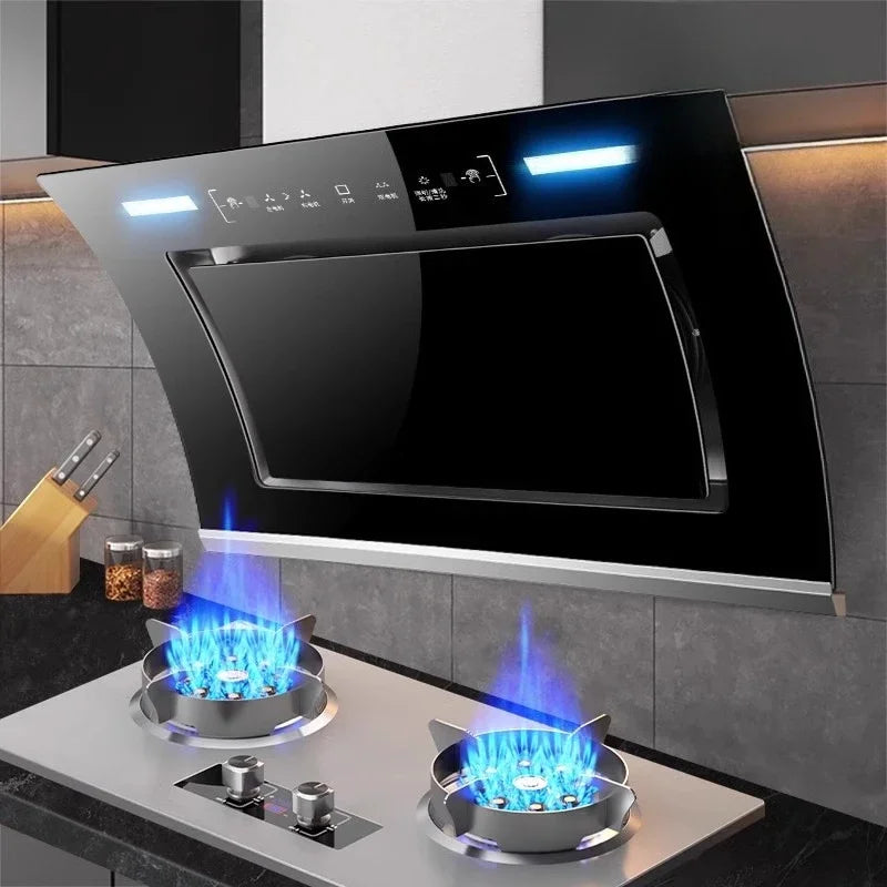220V Ala Haotaitai Powerful Range Hood Side Suction Kitchen Double Motor Non Clean Home Use CCC