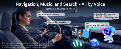 OTTOCAST P3 Pro Android Car Box Smart Car System for Car with AI Voice Assistant Cloud SIM 4G Dual Screen Fast Wireless Connecti