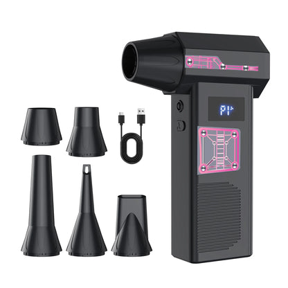 Turbo Jet Fan Electric Air Duster 10000mAh High-Speed Blower 130000RPM for Car PC Home Cleaning Powerful Portable Dryer Tool