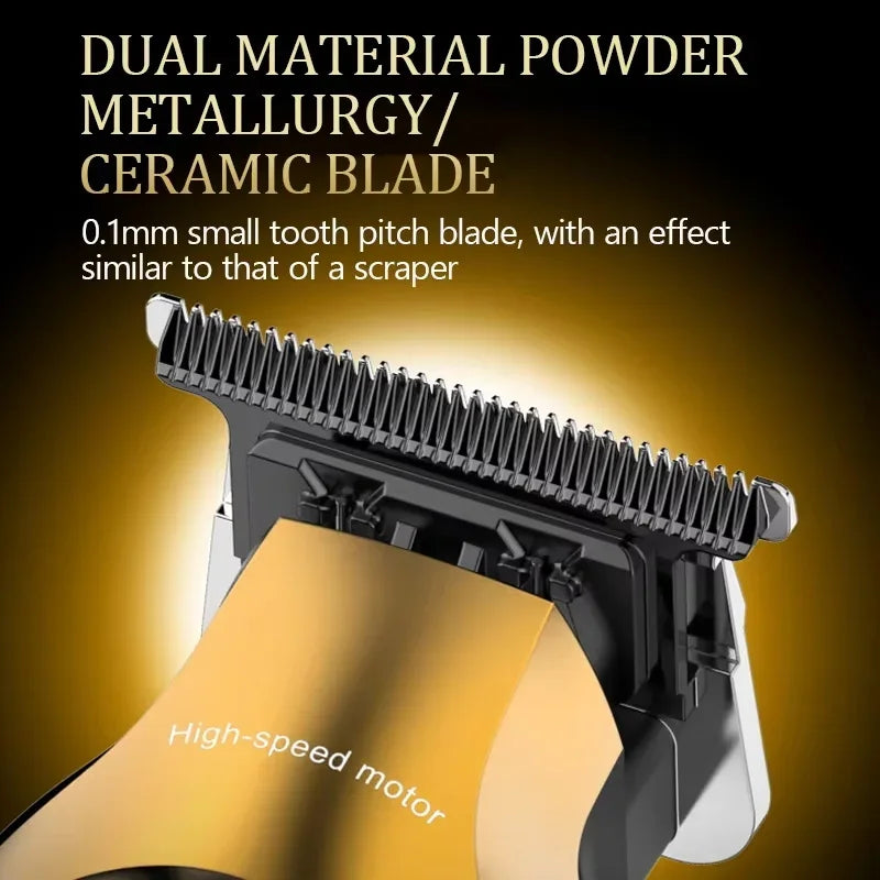 KEMEI Professional Men Women's Gift Barber Shears Electric Barber Shears High Speed Motor LCD Screen USB Charging KM-1677