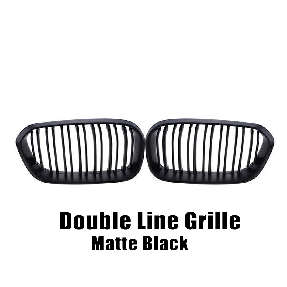 XVIP Front Bumper Kidney Grille Racing Grills For BMW 1 Series F20 F21 2015-2019 Replacement Double Slat Gloss Black Grilles