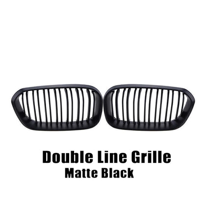 XVIP Front Bumper Kidney Grille Racing Grills For BMW 1 Series F20 F21 2015-2019 Replacement Double Slat Gloss Black Grilles