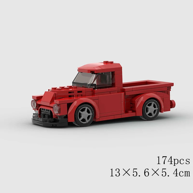 Classical Car Speed MOC SUV Racing Police Model Building Bricks Roadster Vehicle City Super Race Blocks Technical Christmas gift