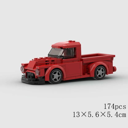 Classical Car Speed MOC SUV Racing Police Model Building Bricks Roadster Vehicle City Super Race Blocks Technical Christmas gift