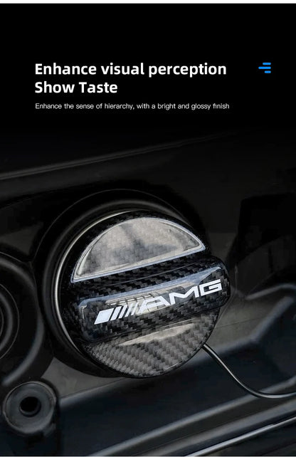 Car Fuel Tank Cap Cover Frosted Aluminum Alloy Lid Auto Accessories For Mercedes Benz AMG A B C E G C260 E300L A200L GLC300 CLA