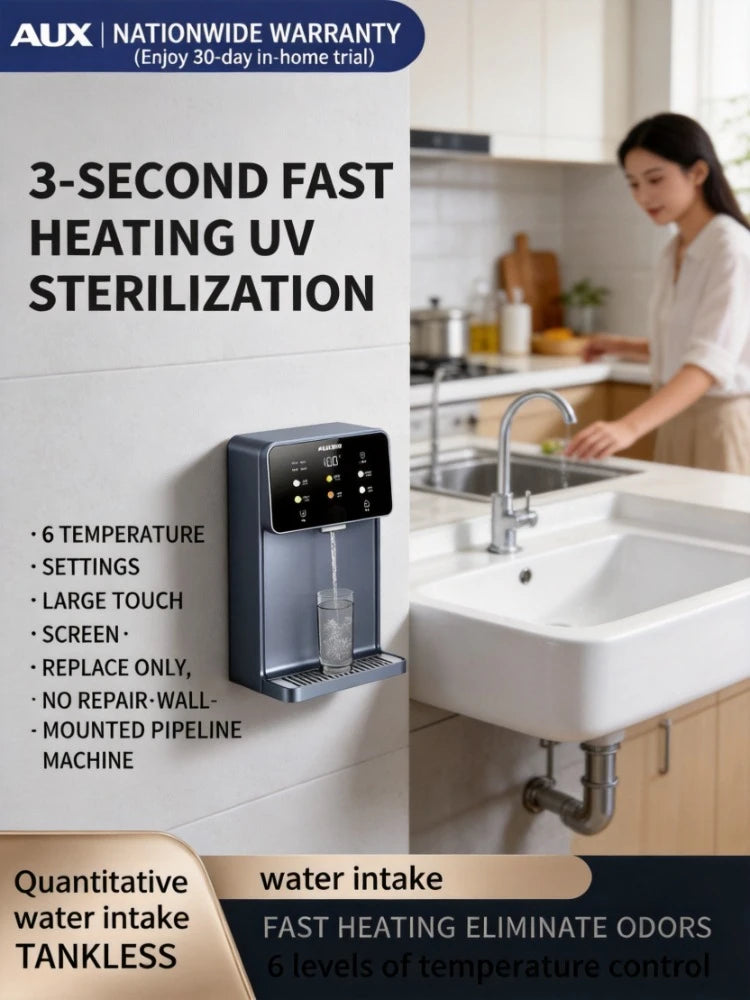 Household Wall Mounted Pipeline Machine Direct Drinking Water Purifier All In One Hot Water Dispenser