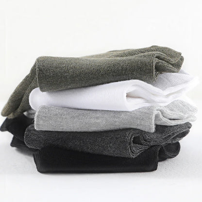 MiiOW 5 Pairs/Lot Men's Bamboo Fiber Socks Antibacterial Breathable Casual Business Men's Mid Tube Socks Mid-calf Sock Male Gift