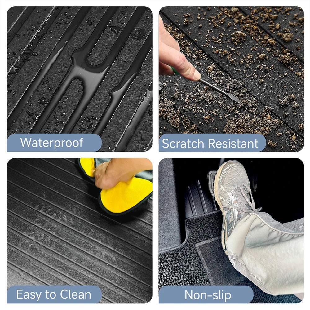 For Tesla Model Y Juniper 2026 Accessories TPE Floor Mats Cargo Liner Waterproof Trunk Mat for Tesla Model Y Juniper Accessories