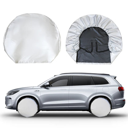 Car Tire Covers  Set Sun Protection Aging Dog Urine SUV RV Tire Protection Cover Automotive Replacement Accessories