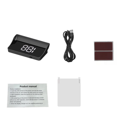 Universal Car HUD Display GPS Speedometer KMH MPH Projector Plug and Play Auto Accessories Windshield Anti-Glare Head Up Display