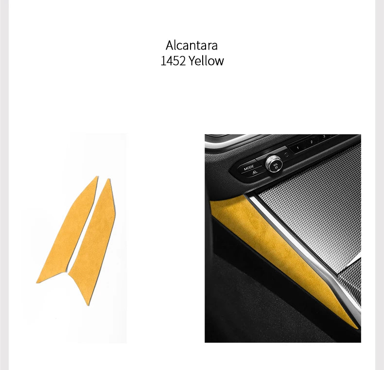 For BMW 2er Two-Door G42 3er i3 G20 G28 4er i4 G23 Center Console Side Trim Sticker Car Interior Accessories Made of Alcantara