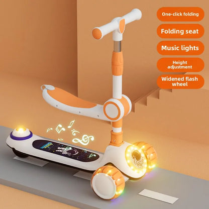 Children's scooter foldable scooter for boys and girls ride-on scooter three-in-one scooter children's ride-on toy