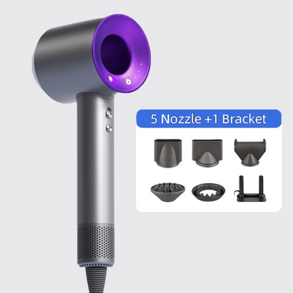 Professional High Speed Bladeless Hair Dryer Powerful Fast Drying Negative Ion Blow Dryer Quiet Portable Hairdryer for Travel Ho