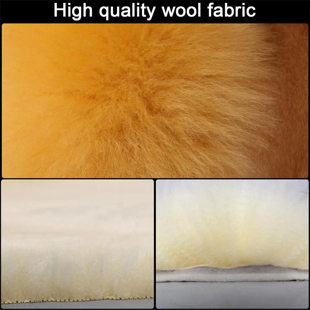 Universal Winter Car Seat Cushions Australian Sheepskin Fur Seat Auto Cover Autumn Warm Winter Interior Accessories K6X4