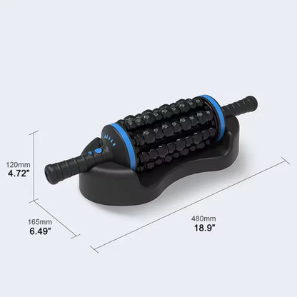 Electric Roller Massage Stick Deep Tissue Muscle Fascia Relaxation Massager Cordless Rechargeable Fitness Exercise Pain Relief