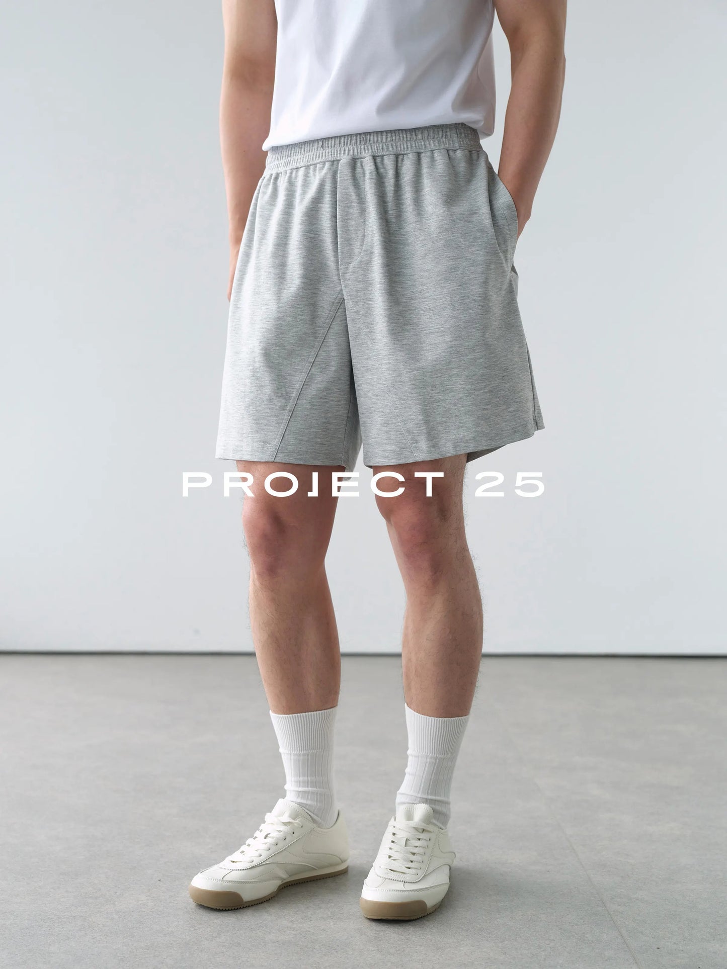 PROJECT 25 Men's 5-Point Shorts Lyocell SORONA Blend Cool Antibacterial Breathable Elastic Waist Sports Casual Summer New