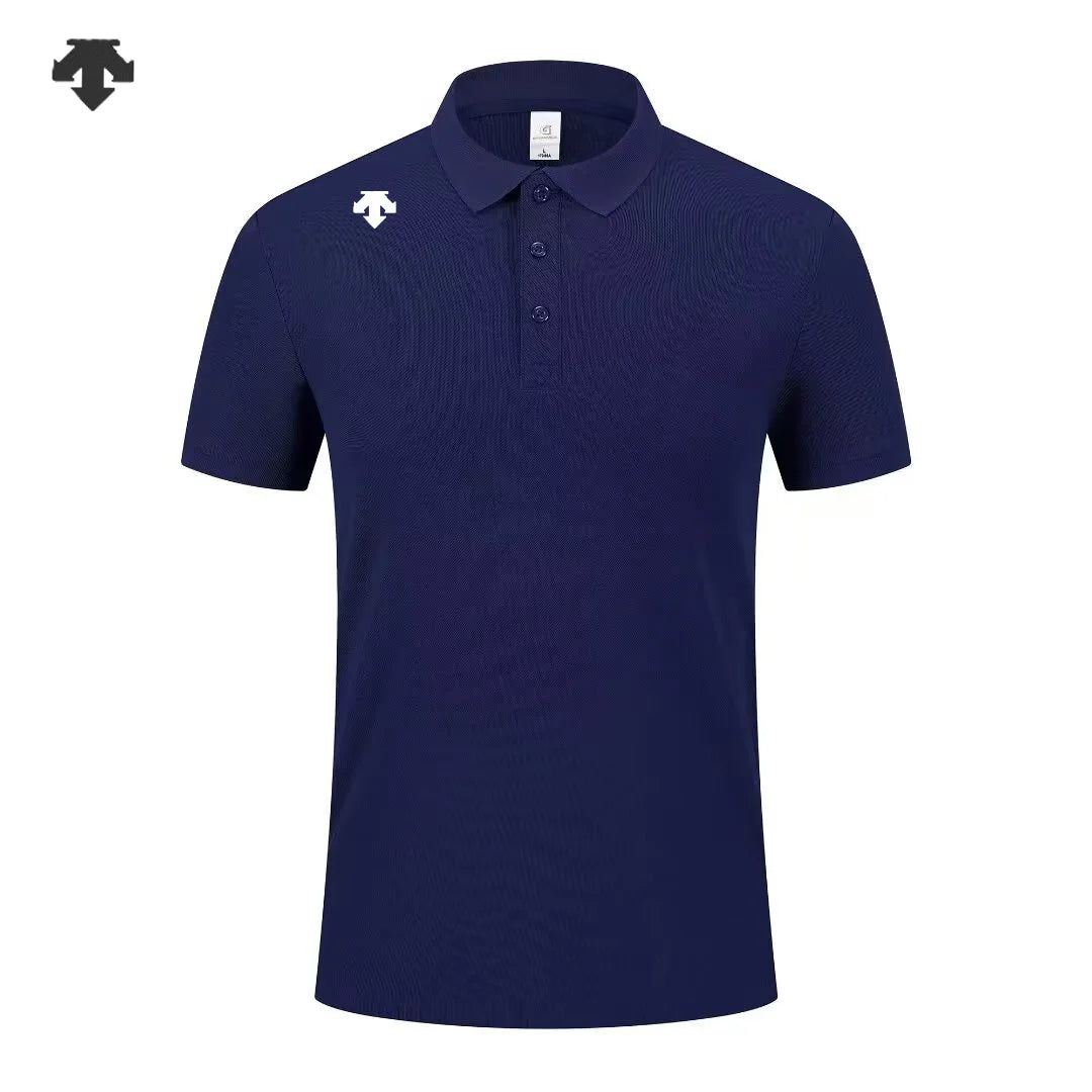 High end sports men's short sleeved brand printed polo shirt comfortable and breathable top 2026 summer new casual lapel T-shirt