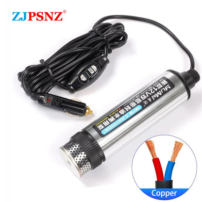 60L/min Flow 12m Head 12V 24V Car Auto Oil Pump Pure Copper Motor 265W High-power Refueling Machine Transfer Pump Sewage Pump
