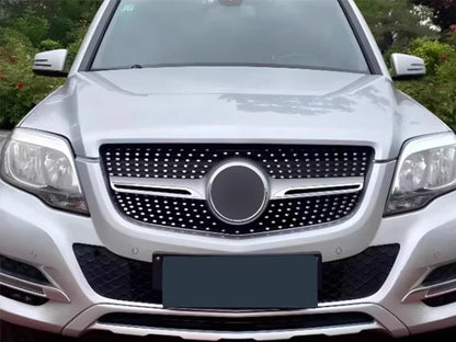 2013 To 2015 for Mercedes-Benz GLK Class X204 GLK260 GLK300 GLK350 Front Bumper Grille Racing Grill Hood Mesh Diamond Style Grid