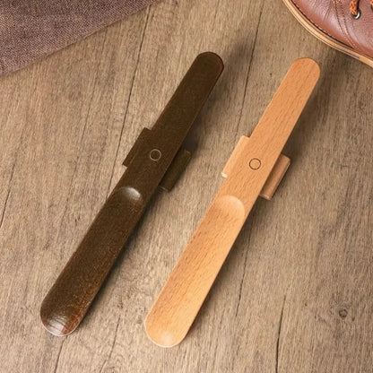 Long Magnetic Shoehorn 55cm Wooden Handle No-Bend Flexible Shoe Lifter for Elderly Pregnant Women