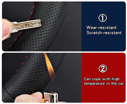Custom Car Steering Wheel Braid Cover Genuine Leather Fit For Mazda 3 Axela Mazda 6 Atenza Mazda 2 CX-3 CX3 CX-5 CX5 Scion
