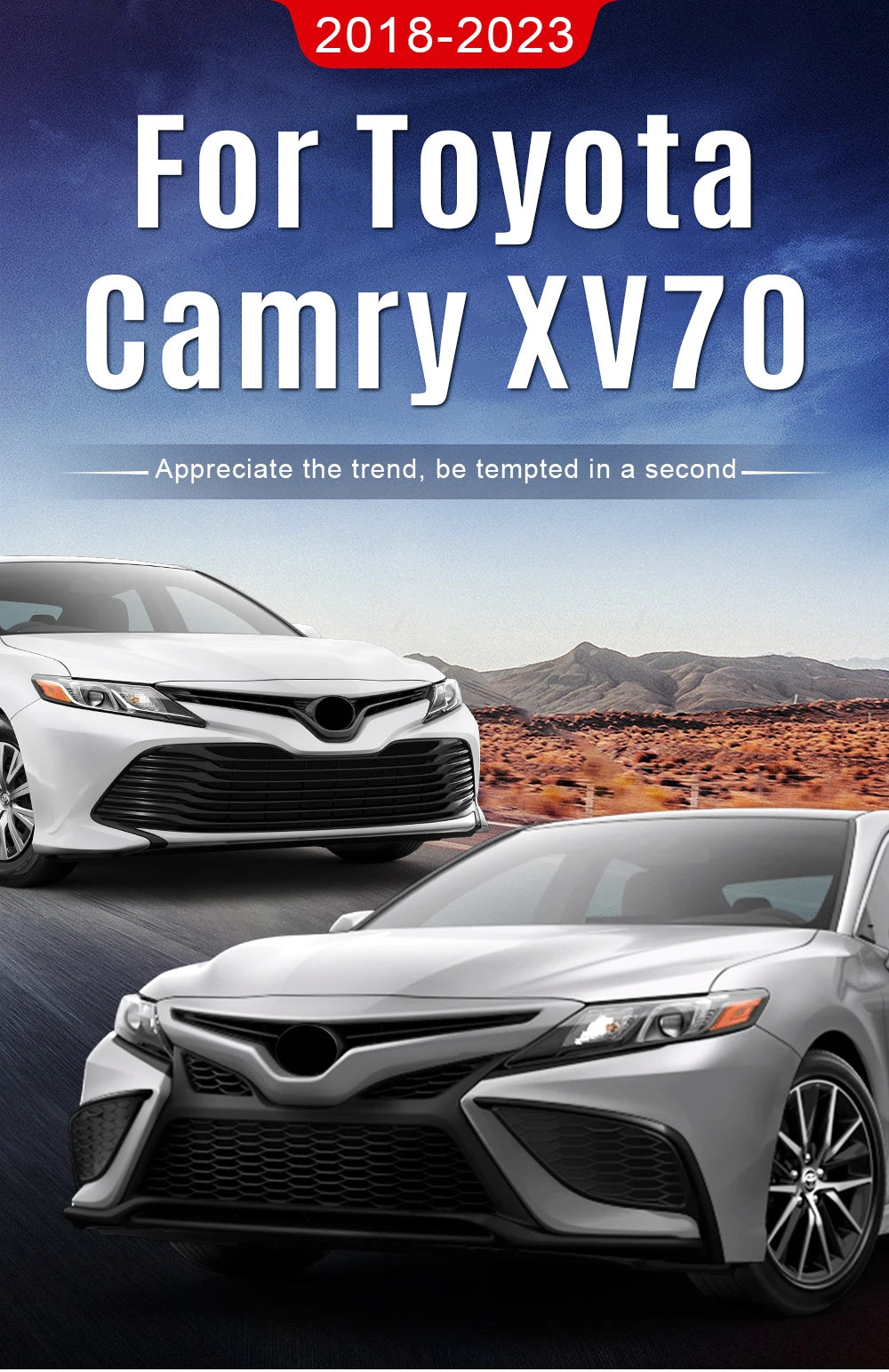 For Toyota Camry XV70 70 2018 2019 2020 2021 2022 2023 ABS Car Steering Wheel Button Panel Trim Cover Decorative Sticker