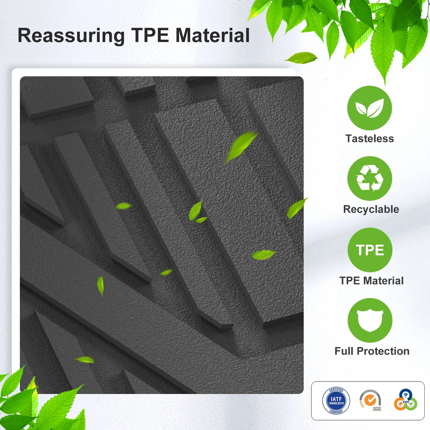 Left Drive for BYD ATTO2 EV/Yuan UP 2024-2025 Car Floor Mats Cargo Liner Trunk Pad TPE 3D Foot Mat Waterproof BLACK