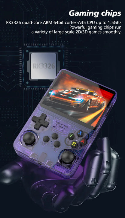 Open Source R36S Retro Handheld Video Game Console Linux System 3.5 Inch IPS Screen Portable Pocket Video Player 64GB Games Gift