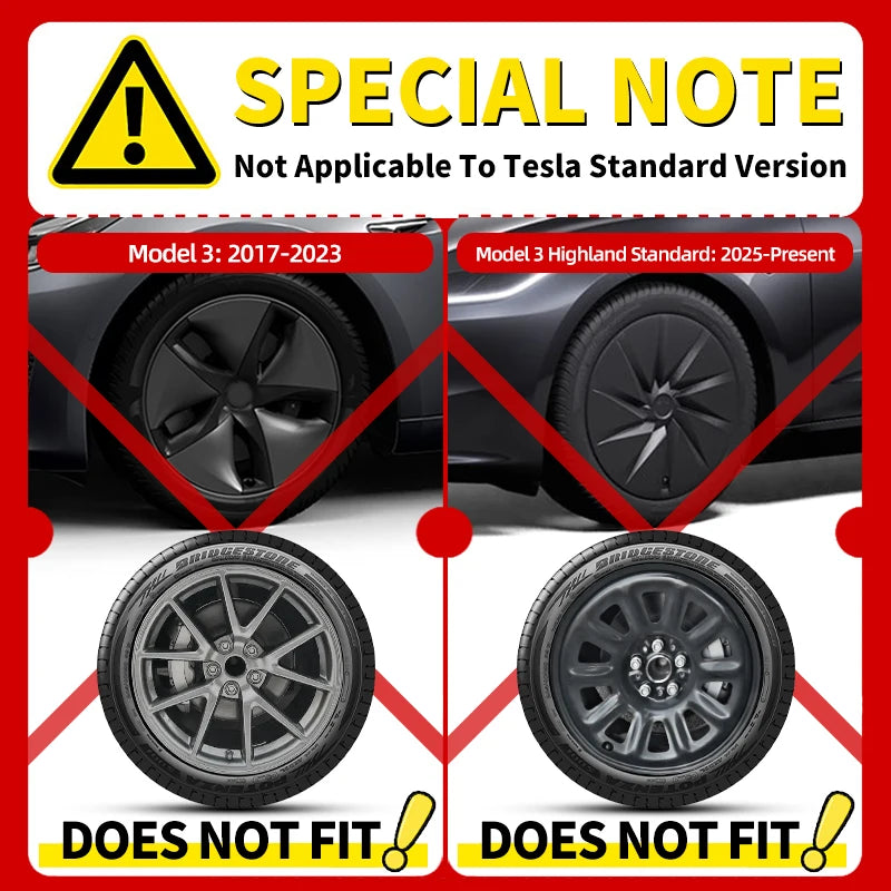 4PCS for Model 3 Highland 2023-Prese Wheel Cover 18 Inch Hubcap Arachnid Style Wheel Cover Rim Hubcaps Car Protection for Tesla