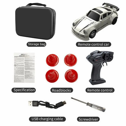 New 4WD 2.4GHZ RC Simulation Mini Drift Car Palm Racing Model Desk Toys 1/64 Scale Remote Control Car Gift for Children Boys.