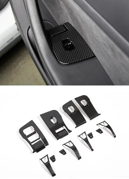 Window Lifter Switch Buttons Cover for Tesla Model Y/3/3+ Highland Trim Frame Button Stickers 2017-2024 Car Interior Accessories