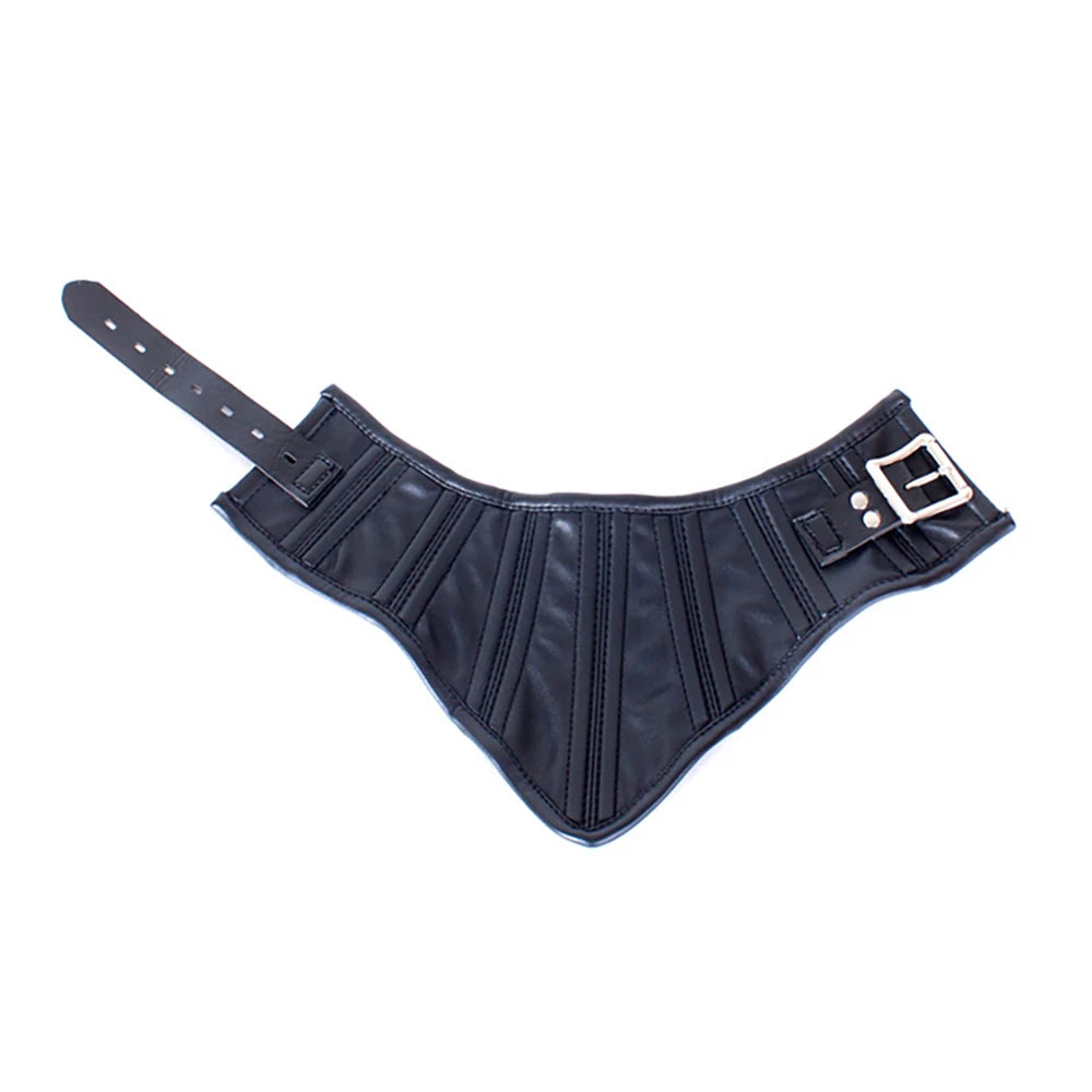 Erotic Black Soft Sponge Padded Inside Leather Chastity Posture Neck Collar For Bdsm Choker Bondage Couples Harness Sex Products
