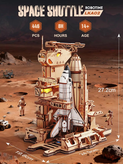 ROKR 3D Wooden Puzzle Space Shuttle Model Kits To Build STEM Toy Gift LKA02 For Adults