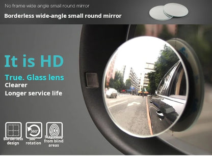 Car rearview mirror small round mirror reverse artifact blind area HD auxiliary mirror 360 degree multi-functional blind spot mi