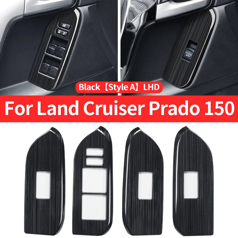 For 2010-2021 Toyota Land Cruiser Prado 150 Interior Modification Accessories Glass Button Panel FJ150 J15 Car Door Handle