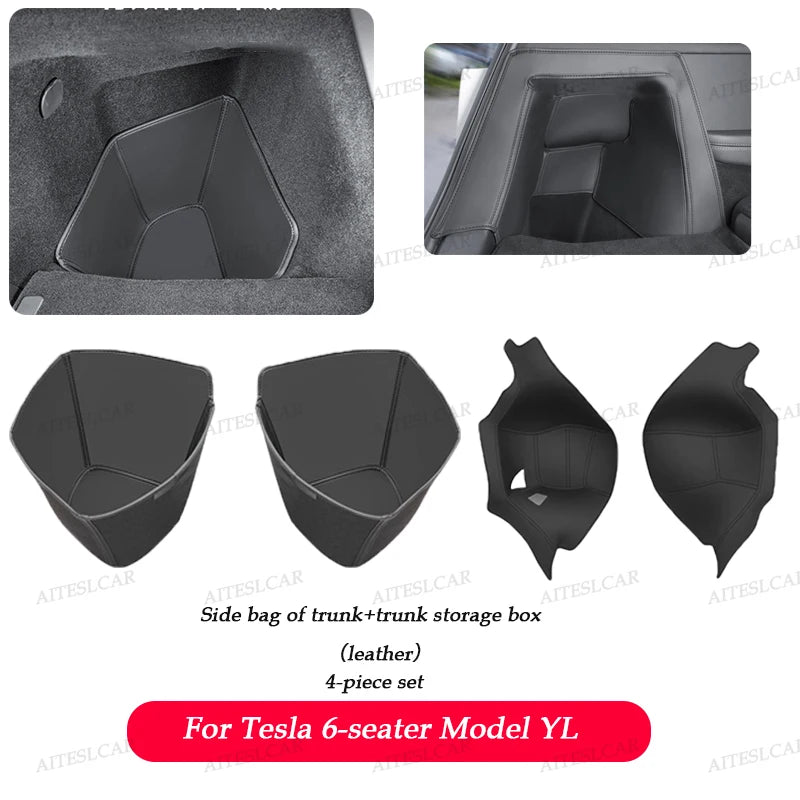 For Tesla Model YL Launch Trunk Mat Full Coverage Trunk Both Side Guards Seat Backrest Protective Pad Cargo Liner Anti Dirty Mat