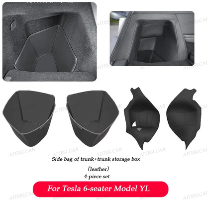 For Tesla Model YL Launch Trunk Mat Full Coverage Trunk Both Side Guards Seat Backrest Protective Pad Cargo Liner Anti Dirty Mat