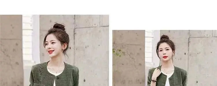 Fashionable Corduroy Set Women's Autumn Winter New Style Elegant Lady Fragrance Wind Coat Wide Leg Pants Two Piece Suit