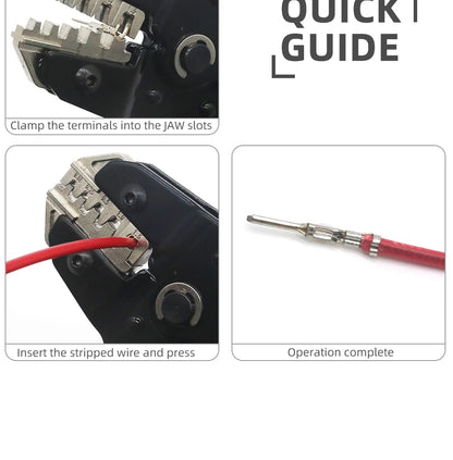 CLN-68B 0.08-1.5mm² Open Barrel Terminals Pliers Crimping Tool (28-16AWG) for JST, DuPont, Molex, PH2.0 XH2.54 3.96 4.2mm Pitch