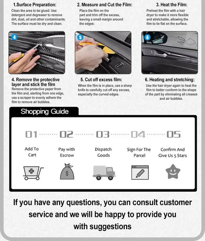 6D Carbon Fiber Vinyl Foil Film Ultra Gloss Waterproof Decoration Film Auto Wrap Sticker for Laptop Phone Case Motorcycle