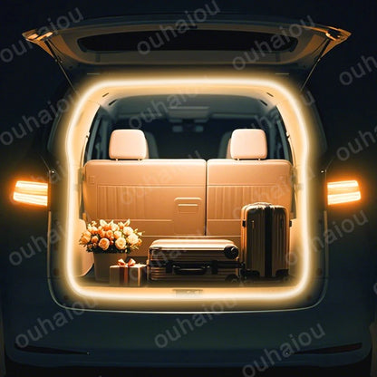 For Toyota Voxy 70 80 90 series trunk light modification light Atmosphere lights White warm white Rear Trunk LED Light Bar