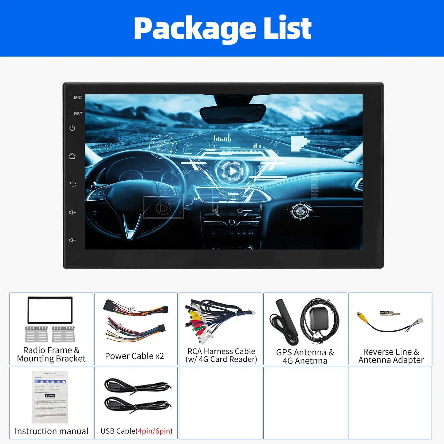 ESSGOO 7 9 10" Car Radio Android Auto Carplay Car Stereo Multimedia Player Universal WIFI GPS Autoradio Car Intelligent Systems
