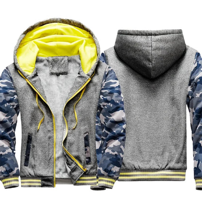 Men's Hoodie Winter Thick Warm Fleece Zipper Sweatshirts Casual Hoodies Daily Coat Sportwear Male Streetwear Hoodies Unisex