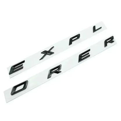 3D ABS Chrome Black Letters Explorer Logo Car Front Hood Emblem Bonnet Badge Sticker For Explorer 2011-2021
